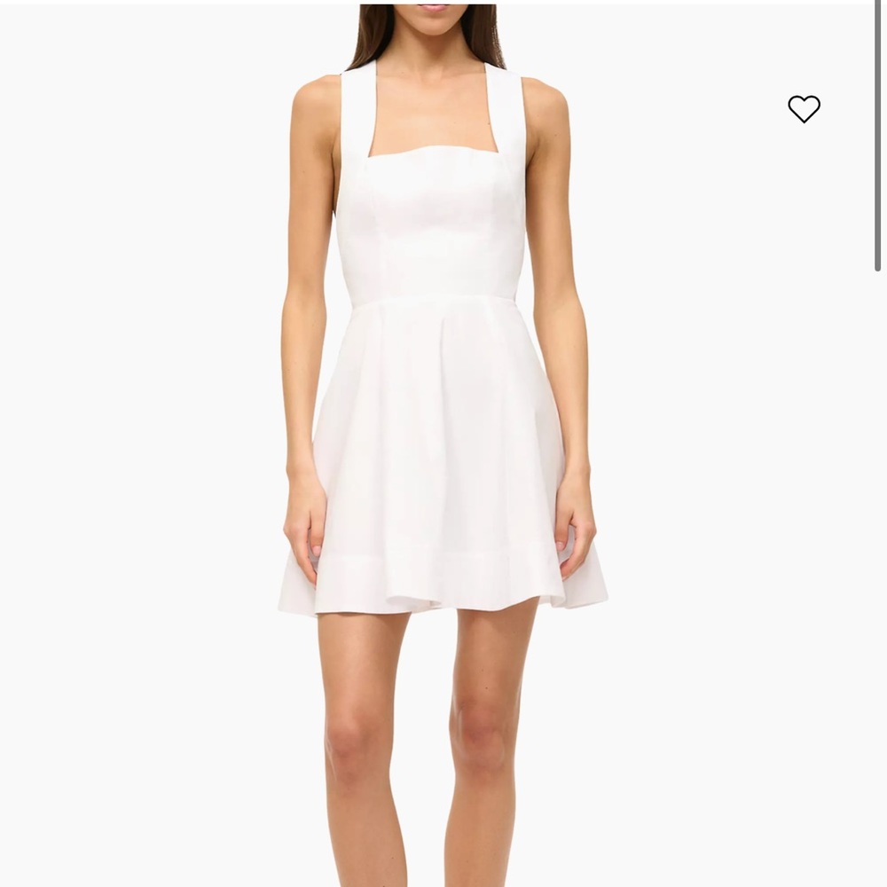 Staud Mini White Teresa Dress